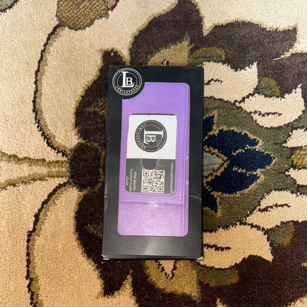 Purple LeatherBoss Wallet with ID Window